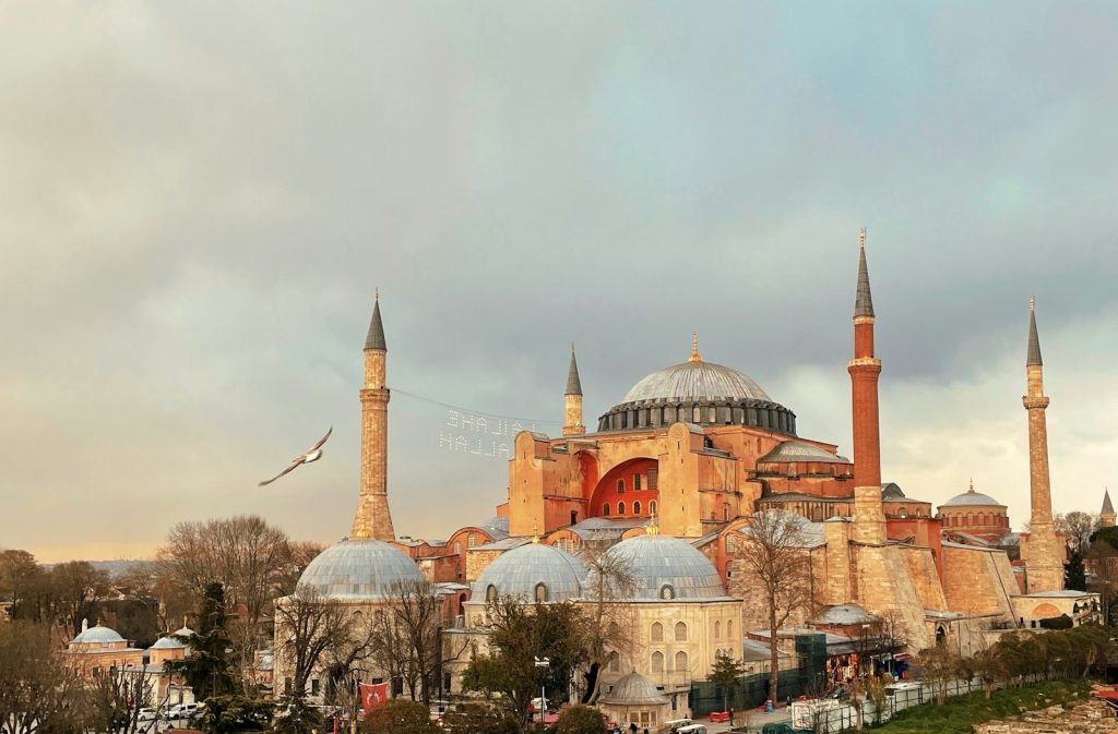 Hagia Sophia in Istanbul at blue hour
